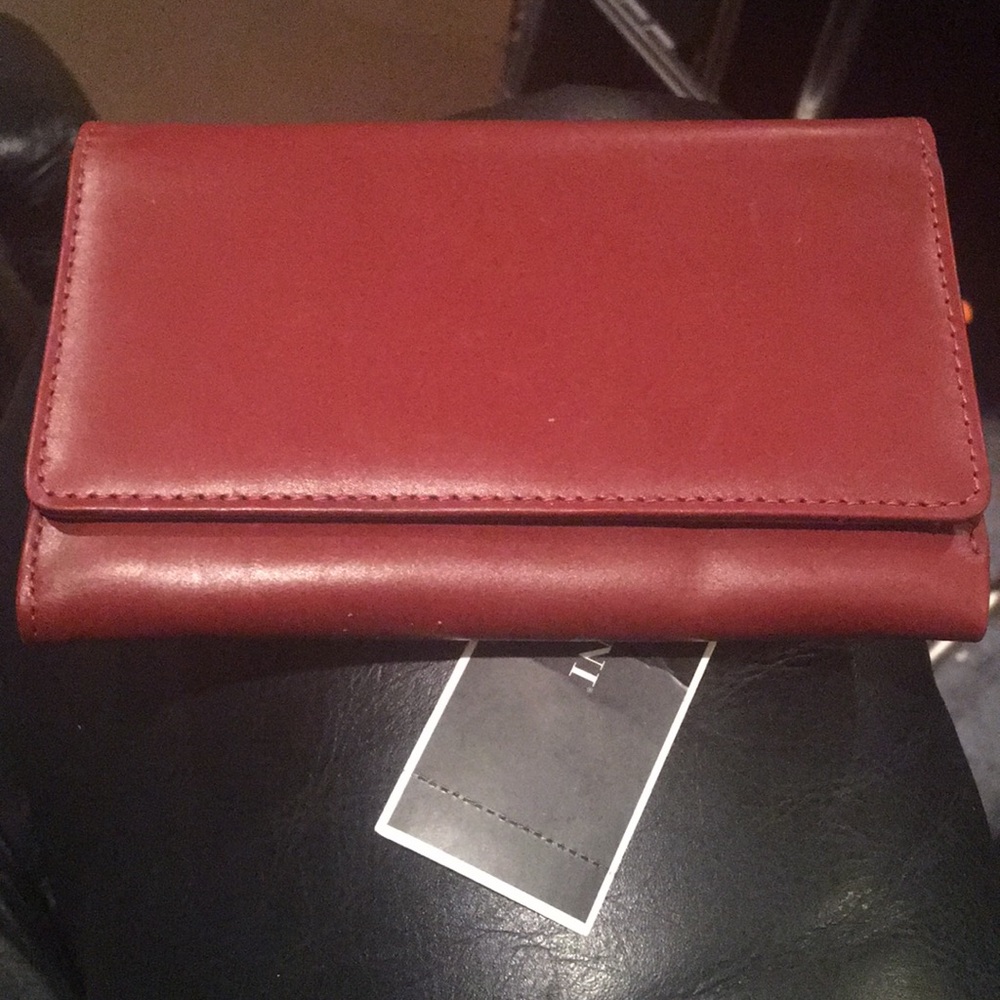 Brand New Alfani Red Leather Wallet